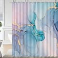 80-180cm Bruseforhæng Badeforhæng i Polyester, Moderne Marmormønster, Vandafvisende & Maskinvaskbart