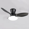 Moderne 80 cm LED takvifte med lys, fjernkontroll, smart dimbar lavprofilvifte for innfelt montering Black