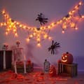 Halloween Spider Web 1.8m LED String Lights Battery/USB Waterproof for Garden and Home Decoration