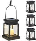 1/4/8-pack Solar Powered Hanging Lanterns with LED Light Effect, Warm White Lighting for Garden, Patio, Trees, and Camping 4-PACK