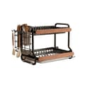 Dish Rack 2/3 Tiers in Stainless Steel, Removable Cutlery Holder and Drip Tray, Space-Saving Kitchen 2-Tier