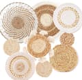 Boho Väggkorg Set 9 Hängande Korgar Sjögräs Rotting Väggdekoration För Hem & Vardagsrum