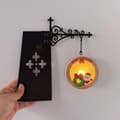 Mini LED lamp for bookshelf with warm white light, decorative lamp for reading nook, bedroom and desk E