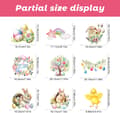 Easter Window Stickers 9 Sheets - Easter Decoration with Easter Bunny, Chick & Easter Egg Reusable Window Decoration F11