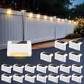 20-pakning solcellelamper – Vanntette LED-lys for gjerde, trapp, terrasse og balkong