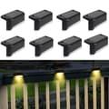 4/8/12/16-pakning solcellelamper – vanntette LED-lys for hage, gjerde, trapp og uteplass Svart-8PCS