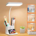 Flexo LED bordlampe skrivebordslampe, øyebeskyttelse 3 lysmoduser 8 nivåer justerbar 360°