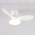 Moderne 80 cm LED takvifte med lys, fjernkontroll, smart dimbar lavprofilvifte for innfelt montering White