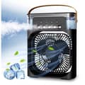 5-i-1 mini luftkøler – bærbar ventilator & mobil mini luftkøler med LED & 3 hastigheder
