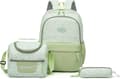 Coquette Backpack Set 3-in-1, Leopard Print Daypack with Lunch Bag and Storage Pouch Green