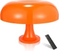 Orange Mushroom Lamp - Dimmerbar Bordslampa med Retrodesign för Sovrum & Vardagsrum