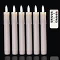 6-pack Flameless LED Candles with Remote Control, Timer, and Dimmer, Flickering Flame for Wedding, Christmas, and Home Decor F+Remote