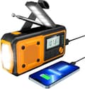 Nødradio med 4000mAh Powerbank - Solpanel & Håndsving