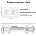 Miniatyrbild 2 av 4: 1/2 pc Duo French Socket + USB/Type C Fast Charging – Multifunction Module Wall Outlet White 2-Pack