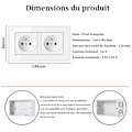 Miniatyrbild 2 av 4: 1/2 pc Duo Switch + French Socket with USB + Type C – Renovation Kit Wall Socket White 2-Pack
