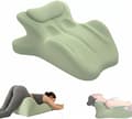 Ergonomic Memory Foam Wedge Pillow, 27° Incline, Back and Neck Support in Multiple Resting Positions Green 59x46x24cm