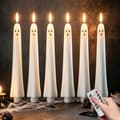 2/4/6 pcs Halloween Ghost LED Flameless Candles, Remote Control and Timer, Decorative Lights for Table and Home 6pcs