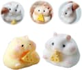 2 stk Squishy Hamster Klemmeleker, Søte Myke Hamster Squishy Leker