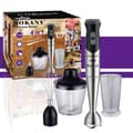 Stavblender 4-i-1 700W – Håndmixer med Hakker & Piskeris, Rustfrit Stål, 800 ml Bæger & Skål