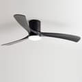 Miniatyrbild 1 av 5: Ceiling fan with LED lighting 96/116 cm, remote control, 6 speeds, low profile, reversible DC motor, ABS blades Black 96cm-Remote Control+3 Light Colors