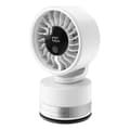USB genopladelig bord- og vægventilator, sugekopmontering, digitalt display, 6 hastigheder, støjsvag oscillerende ventilator White