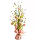 Charming Easter Egg Tree 45cm - Easter Decoration for Home and Office, Festive Spring Decoration with Eggs and Feathers