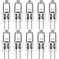 10-pakning G4 halogenpærer 10W 12V - Varmhvite