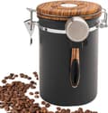 1500/1800 ml kaffeboks i rustfritt stål, lufttett oppbevaringsboks for mat med skje