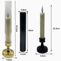 Miniatyrbild 3 av 6: 4-pack flameless LED candles with remote control and timer, flickering flame and integrated star string lights for home and party Multicolor With Remote Control