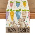 Bordløper Påske 183×33cm – Påskeborddekorasjon med Påskehare, Blomster & Egg Vårdekorasjon for Hjem & Fest D