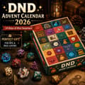 Adventskalender 2026 med terninger – 24 dagers julenedtelling med allsidige terninger for rollespill og brettspill