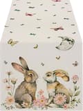 Easter Table Runner 33x183cm – Easter Table Decoration with Easter Eggs Rustic Spring Decoration for Kitchen & Dining Room ZQ-251