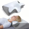 Orthopedic Pillow / Memory Foam Pillow - Breathable & Relieves Neck Pain - Grey