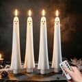2/4/6 pcs Halloween Ghost LED Flameless Candles, Remote Control and Timer, Decorative Lights for Table and Home 4pcs