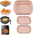 1/2/3-pak foldbar airfryer-form i silikone, genanvendelig bageform til ovn & mikroovn