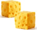 2-pack ost-squishy långsamt stigande, squishy klämbar gul ostblock, mjuk nyhetsleksak 10 cm