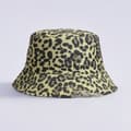Leopardmönstrad bucket hat, nyhet, mönstrade solhattar, vändbar packbar fiskemössa för kvinnor, män Apricot
