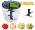 600/1000ML Manuel Løg Hakker og Hvidløg Hakker, Mixer til Kød og Grøntsager