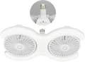 LED-takfläkt med ljus, fjärrkontroll, tyst energibesparande takfläkt för sovrum och kök Without socket base