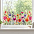 Window Film Flowers 60x30 cm, Privacy Screen and Window Decor, Double-Sided Floral Pattern for Windows, Doors and Glass #2