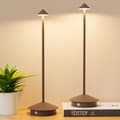 2-pak Bordlampe / Skrivebordslampe - Trådløs LED-lampe Brun 2 st
