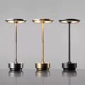 Trådløs bordlampe, dimbar, metall, USB-oppladbar - 1 stk-2600mAh Silver