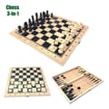 29*29CM Spelkit Schack, Dam och Kvarnspel Set 3 i 1 Trä Vikbar