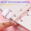 Miniatyrbillede 4 af 5: Transparent notesbog, ringbind, 2 sæt mini ringbind 3 ring