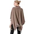 Pikkukuva 3 / 5: 1 kpl Poncho Shawl (Khaki) Naiset Talvi Elegantti Neuletakki Cape Pock