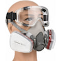Miniatyrbild 3 av 5: 6200 Återanvändbar Halv ansiktsmask Respirator, Gasmask, Andningsskydd