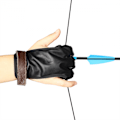 Miniatyrbillede 3 af 5: Bueskydning Handske Finger Tab Tilbehør - Læderhandsker til Recurve