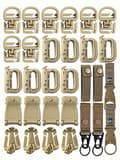 Miniatyrbilde 1 av 5: Mud Color Tactical Gear Clip Webbing Attachments for Tactical Bac
