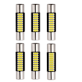 Miniatyrbilde 1 av 5: 6 stk 29mm 6614F Festoon LED-bilpære, ekstremt lys 9-SMD 4014