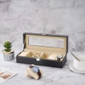 Miniatyrbillede 2 af 5: Urkasse til 6 ure Display/Etui/Opbevaringsboks (Sort)
